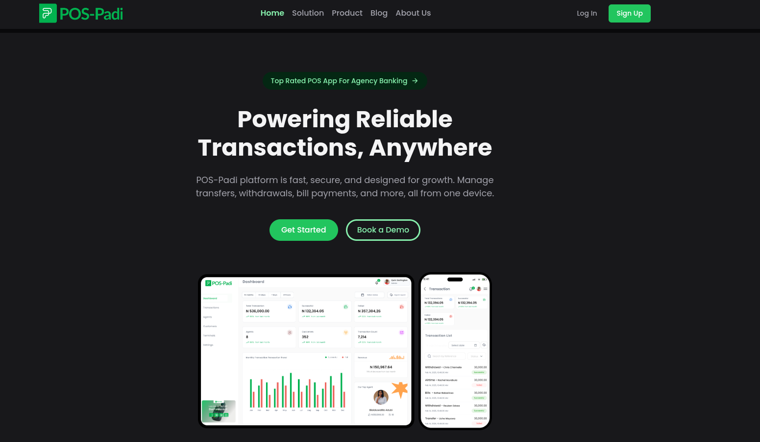 Landing Page & Dashboard