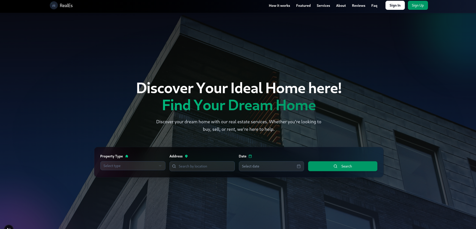Real Estate Landing Page